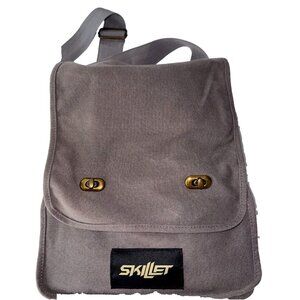 vtg Skillet christian rock band alternative very rare messenger bag gray 13x15"